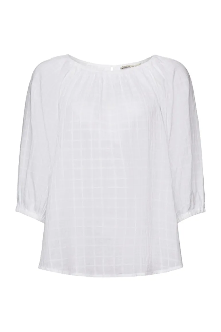 Women Blouses woven long sleeve white
