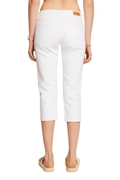 Women Pants denim cropped white