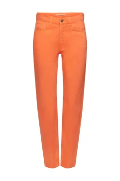 Women Pants woven length service orange red
