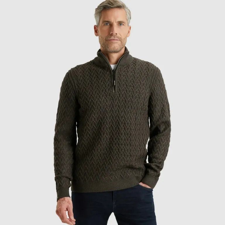 wool blend dark earth