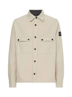 WOOL-BLEND OVERSHIRT bleached stone
