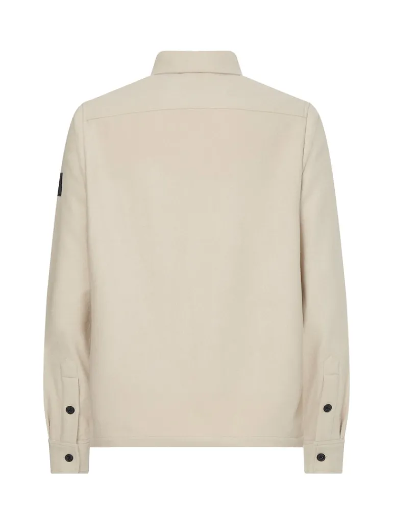 WOOL-BLEND OVERSHIRT bleached stone
