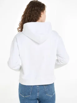 WOVEN LABEL HOODIE bright white