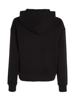 WOVEN LABEL HOODIE ck black