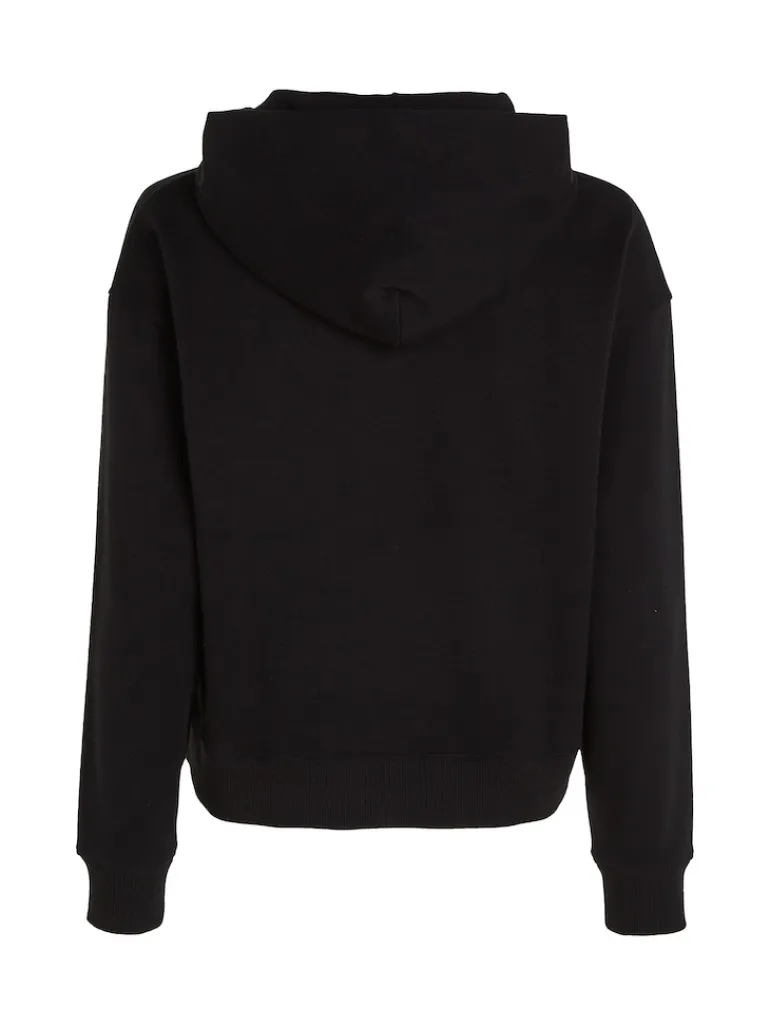 WOVEN LABEL HOODIE ck black