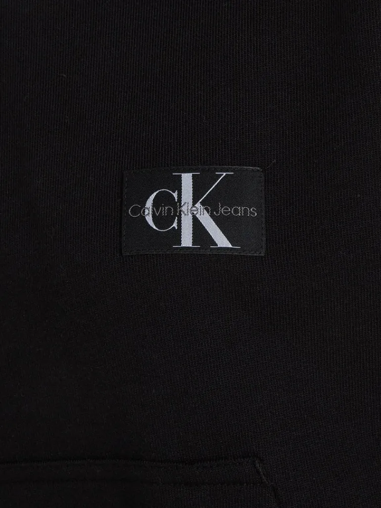 WOVEN LABEL HOODIE ck black
