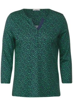 Zweifarbiges Tunikashirt celery green