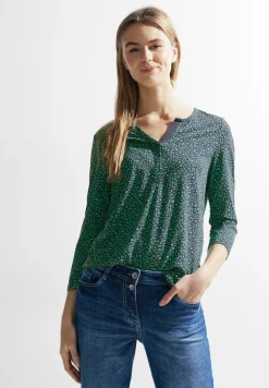 Zweifarbiges Tunikashirt celery green
