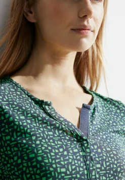 Zweifarbiges Tunikashirt celery green